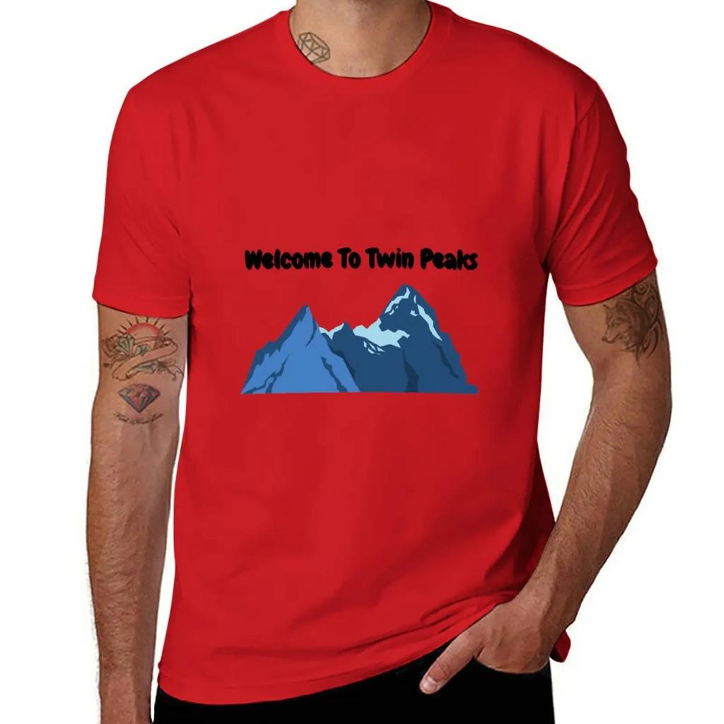 Welcome To Twin Peaks T-Shirt summer top oversized sublime black t-shirts for men