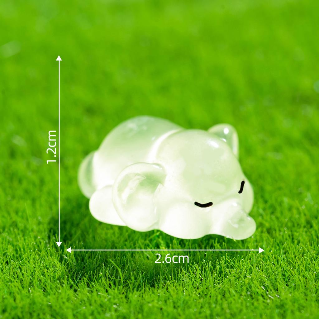 Micro Landscape Cartoon Cute Glow-in-the-dark Elephant Figure Decoration Diy Decorative Accessories Desktop Car Resin Decoration