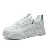 Luxury New Womens White Sneakers 2024 New Anti-slip Thick Bottom Casual Ladies Flats Shoes Lightweight Comforts Walking Footwear