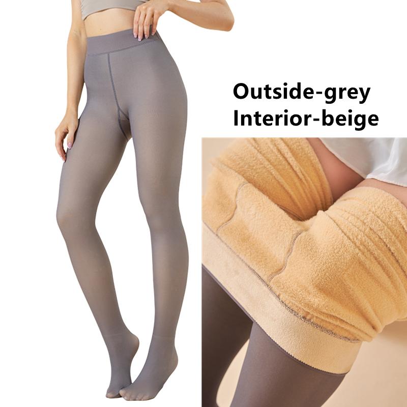 Women's Thermal Fleece Lined Tights, Winter Warm Footed Leggings