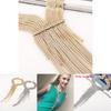Fashionable Rhinestone Decorative Long Tassel Design Women Metal Necklace For Stylish Office And Daily Outfits