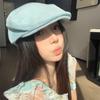 Японские новые простые нишевые береты синего цвета Casp для женщин, летние тонкие универсальные шляпы Show Face, маленькие ретро-литературные шляпы Forward