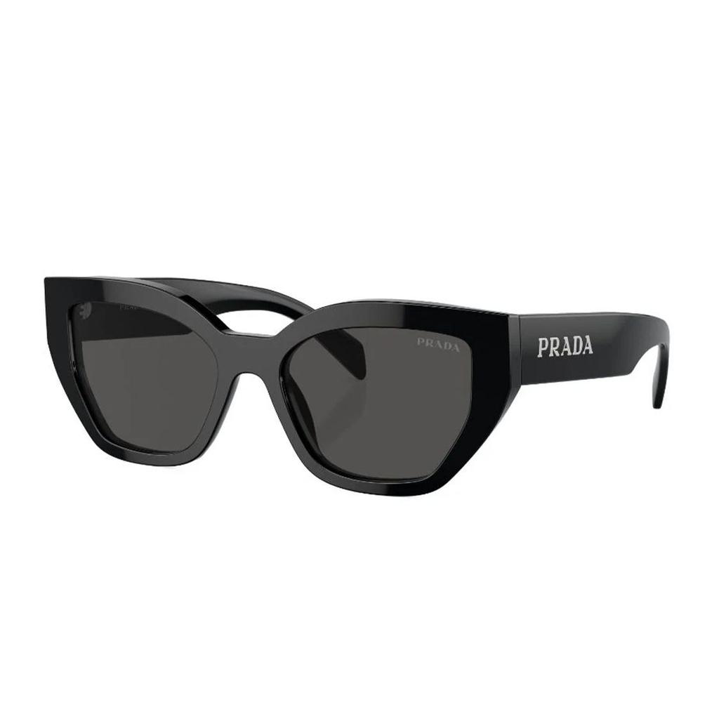 Prada Letter Logo Irregular Shape Sunglasses Women sunglasses Black PRA09S1AB5S0