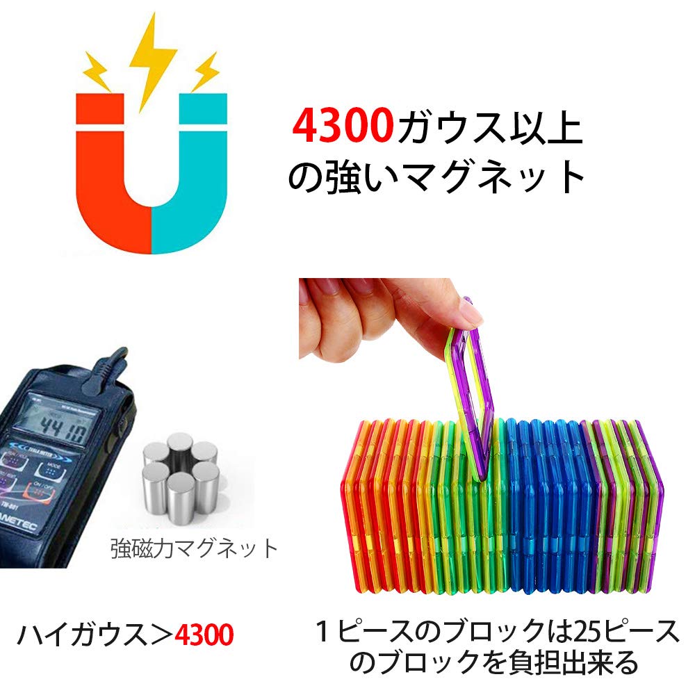 AUGYMER Магнитный развивающий конструктор, включающий 76 магнитных строительных блоков и 44 другие детали: колеса, панели и кейс для хранения. Блоки, Детали, Для детей,