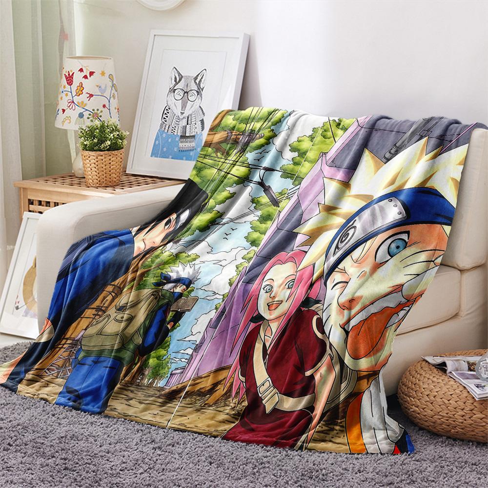 1PC Naruto Patterned Flannel Blanket Suitable For All Seasons For Home Decor Warmth And Comfort Gifts Holiday Present