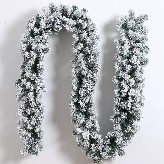 6/9 футов Искусственная гирлянда из норфолкской сосны Реалистичная Рождественская Искусственная Зеленая/Заснеженная гирлянда из кедра и сосны для камина, стола, каминной полки, стены, для помещения