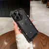 Роскошный противоударный прозрачный защитный чехол для iPhone 15 14 13 12 11 Pro Max X XS XR 7 8 Plus SE, мягкий бампер, прозрачный жесткий акриловый чехол