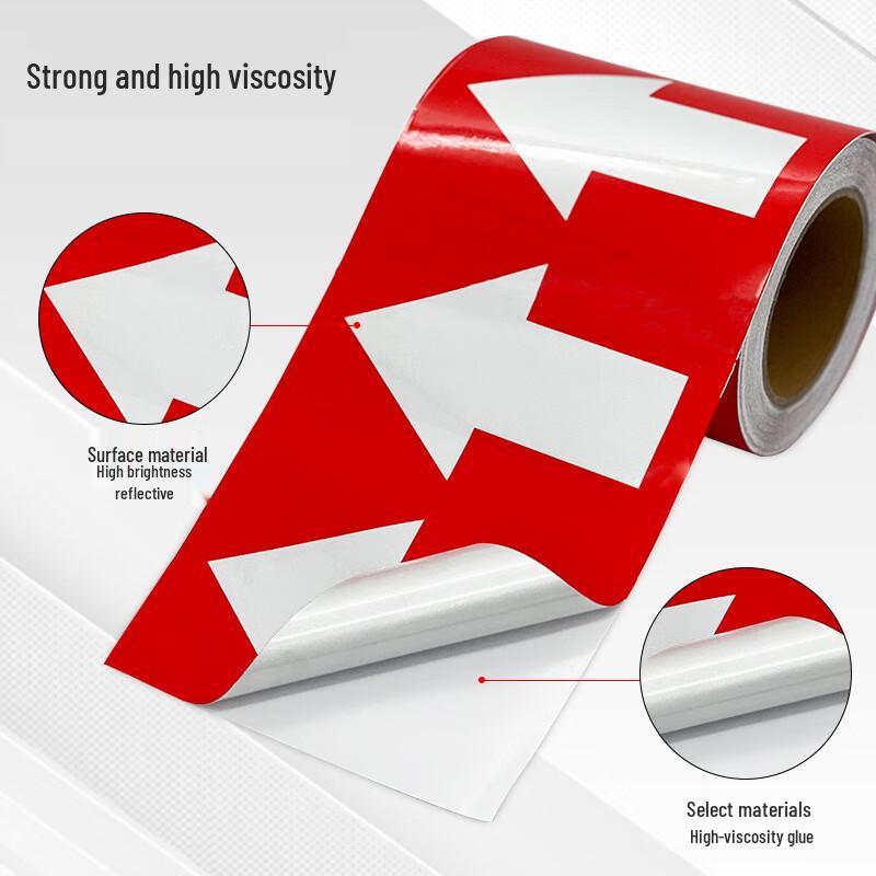 WEZHO Reflective Fire Pipe Flow Direction Arrow Label