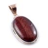 Подвеска из натурального красного тигрового глаза из стерлингового серебра 925 пробы в двух тонах 1,9'' e0H24