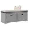 VidaXL Hallway Bench BODO Grey 114x40x45 Cm, Bench, Hallway Seat, Storage Bench, Entryway Bench, Hallway Furniture 4016871