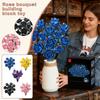 Rose Bouquet Building , Blue Enchantress Preserved Flower Toy For Girls.