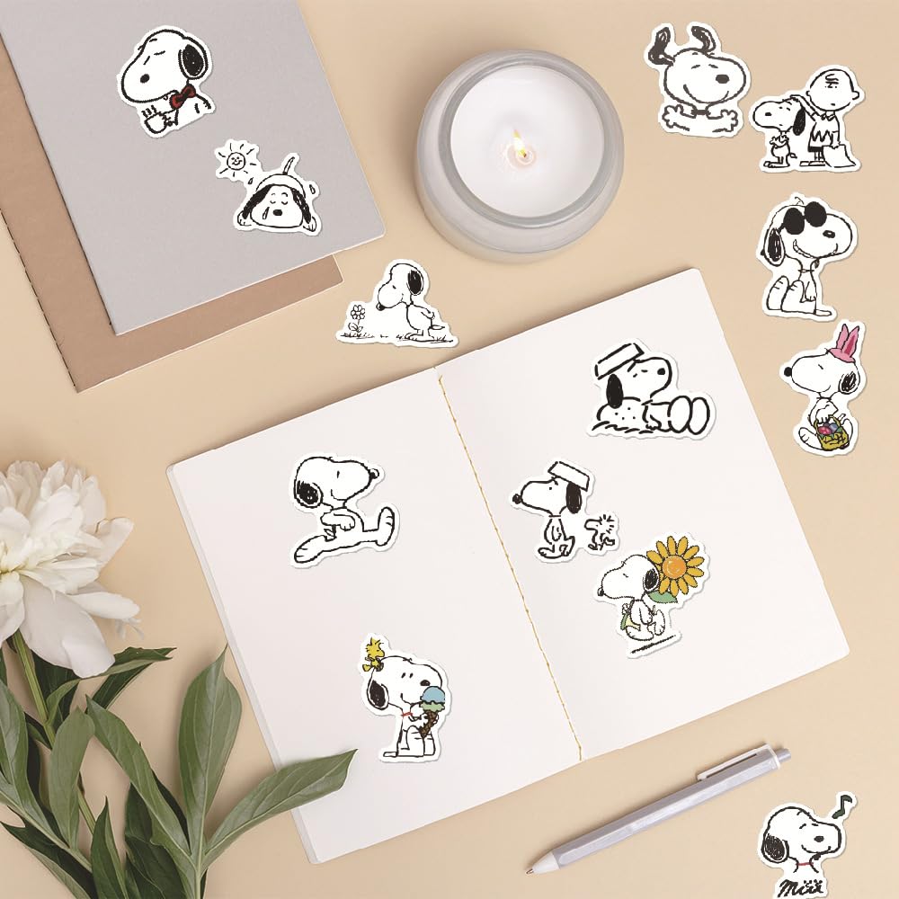 64 Cute Snoopy Anime Waterproof Snoopy Character Stickers for Club and Unofficial Stickers, Suitcases, Motorcycles, Helmets, Activities, More.