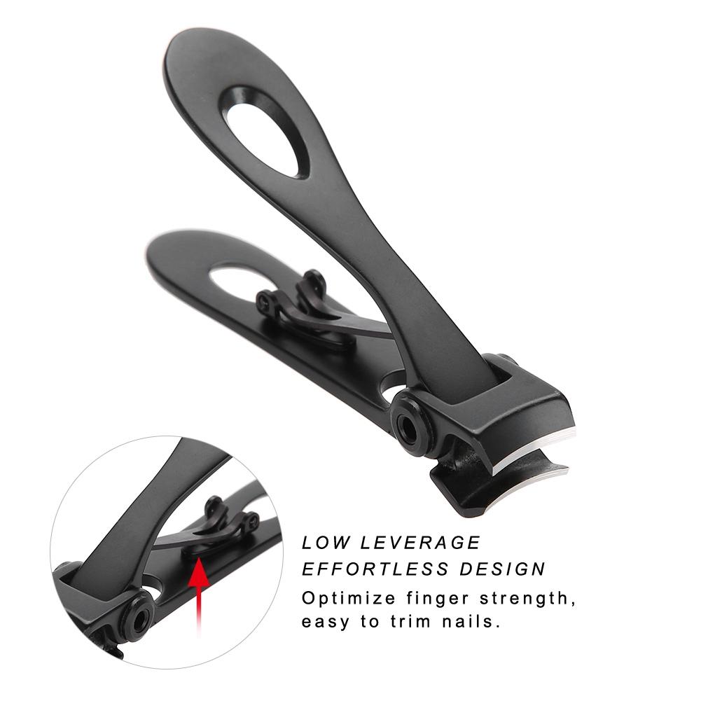 Портативные кусачки для ногтей из нержавеющей стали, инструмент для маникюра и педикюра, маленькие, черные.