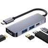 USB C Hub 4 в 1 HDMI Type C адаптер преобразования Разрешение HDMI Видеовыход USB Высокоскоростная передача данных PD 100 Вт Быстрая зарядка USB Type C HDMI Hub