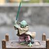 6 см Аниме Фигурка Звездные Войны Мандалорец Мастер Йода С Мечом Фигурка Действия Игрушки Подарок