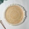Romantic Bohemian Placemats Round Coaster Cotton Pad Heat Insulation Mat  Wedding Table Decor