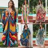 Women's Printed Beach Kaftans Summer Maxi Dress Cover-Ups for Swimwear, Vacation Essentials,Bulk Supply with Big Discounts