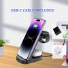 3 в 1 беспроводное зарядное устройство 30 Вт подставка для телефона iPhone 16 15 14 13 12 Pro Max Watch 2-9 SE Airpods Pro быстрая зарядная станция