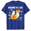 Anatomy of A Fox | Cute Sweet Carnivore Funny Animal Gift T-Shirt Humor Fox-Lovers Graphic Tee Tops Short Sleeve Blouses Gifts