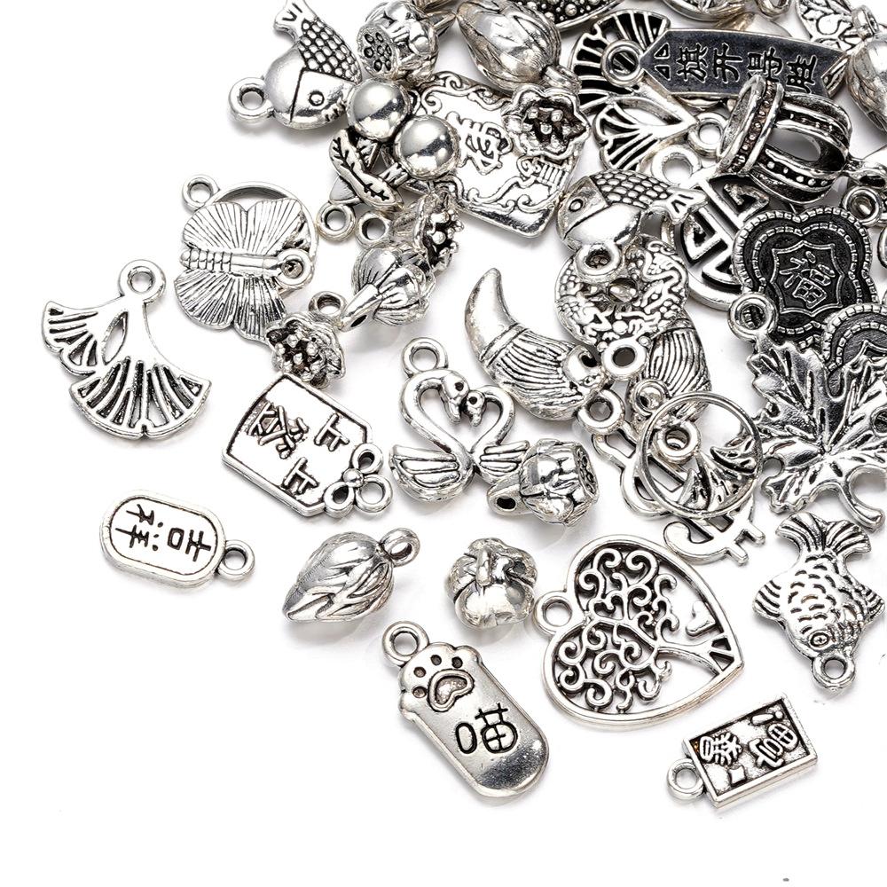 20g Flower Silver Plated Loose Tube Bead Spacer Beads For Jewelry Making Tube Charms DIY Bracelet Necklace Accessories