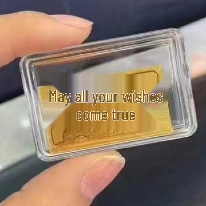 2mg Gold-Plated Wealth-Attracting Mobile Phone Sticker with Adhesive Backing