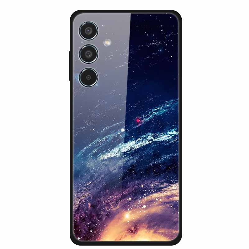 Tempered Glass Case For Samsung S25 Plus Case S 25 Plus Hard Back Cover For Samsung Galaxy A16 M55 A55 Phone Case Soft Bumper