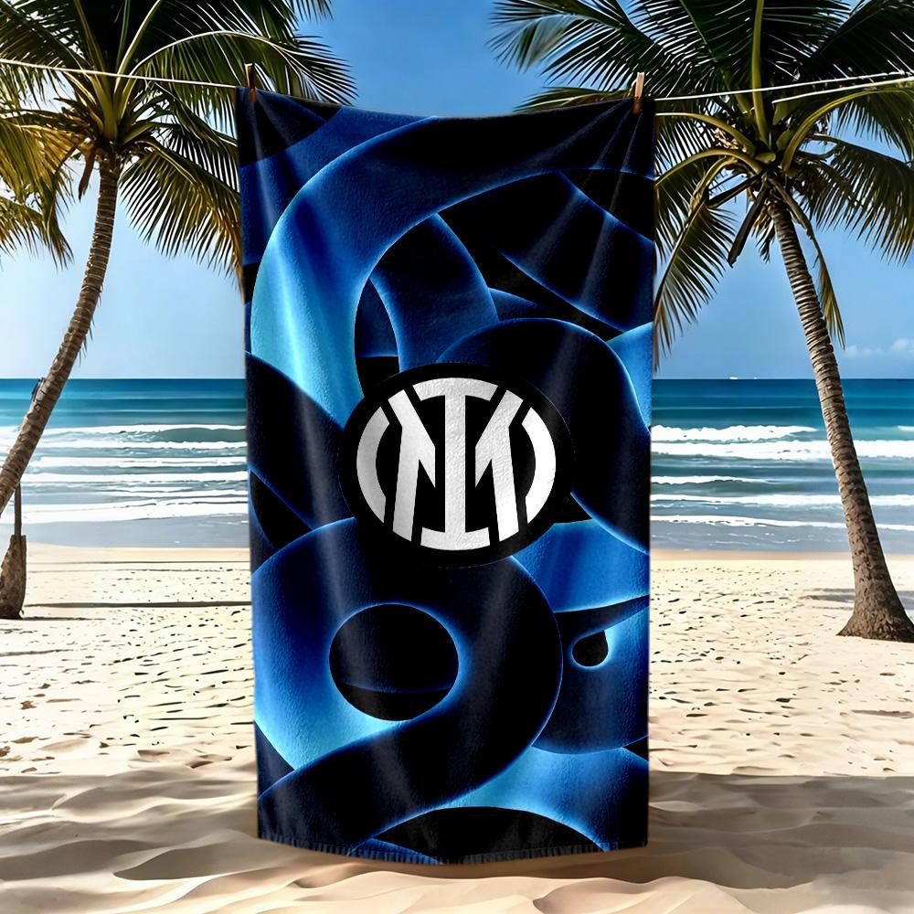 Inter Milan Beach Towel Quickdry Soft Microfiber Comfortable Lightweight