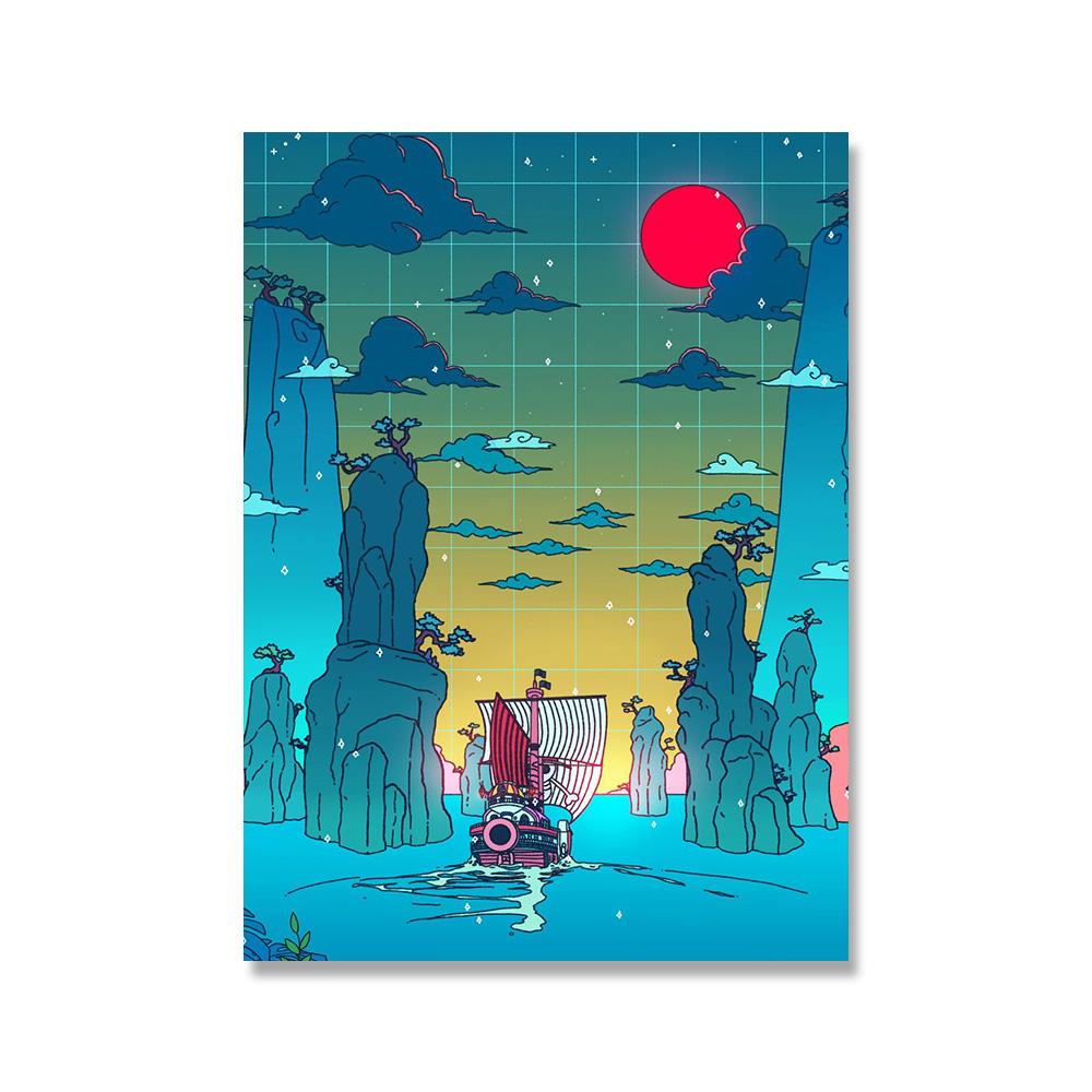 Горячий постер Seerlight, аниме постер, городское ночное украшение, художественный декор, живопись, домашний декор, Kawaii, декор комнаты, холст, постер