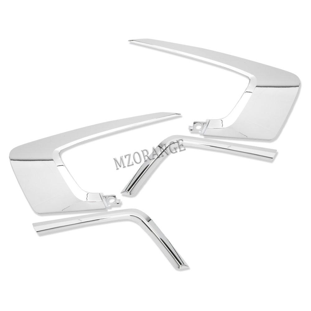 Front Lower Bumper Chrome Trim Molding Headlight Strips For Mitsubishi ASX  2016- Fog Light Cover Car
