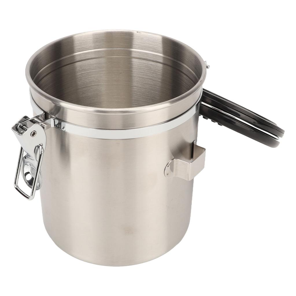 Airtight Stainless Steel Coffee Bean Container Coffee Canister Kitchen Food Storage Container with
