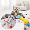 1 Set Cat Plush Toy Gun Plush Launcher Silent Interactive Tool Mini Shooting Gun Games Stretch Plush Ball Toys Pet Supplies