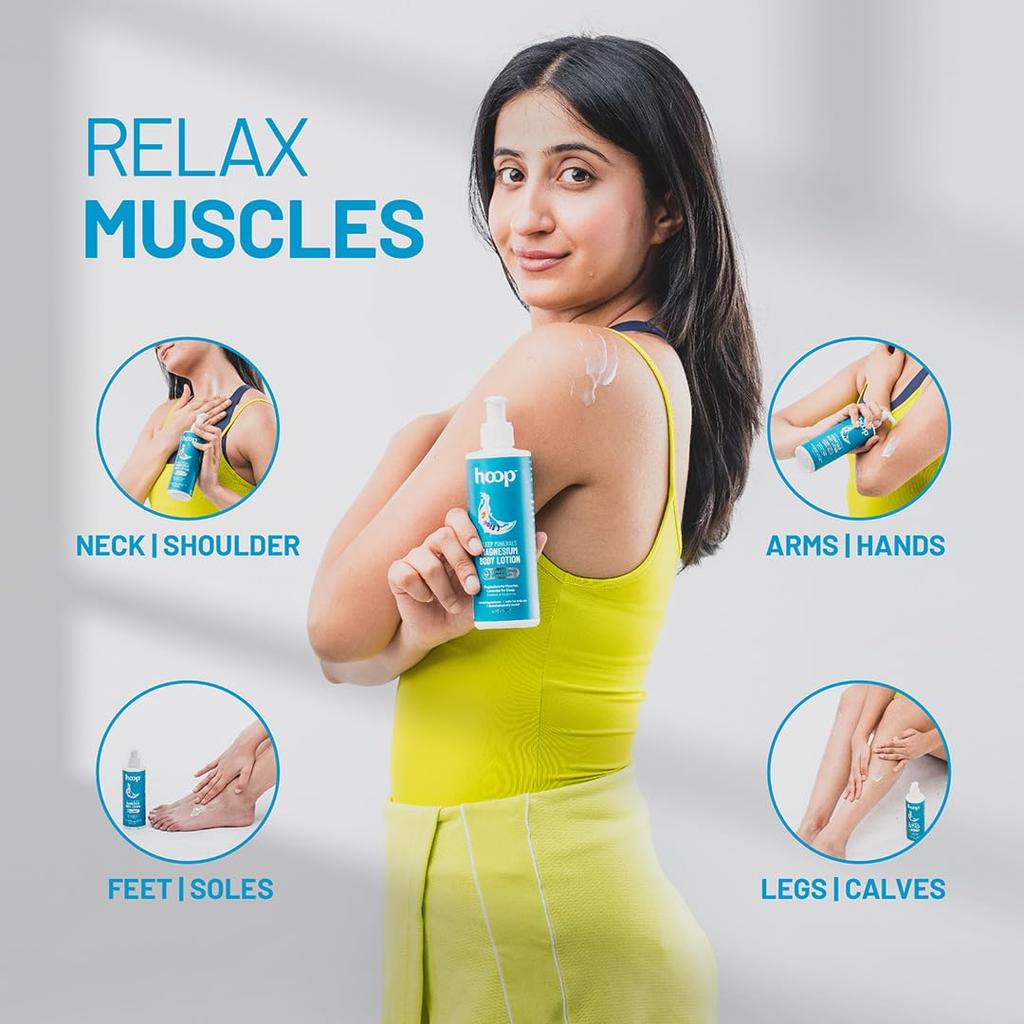 hoop Magnesium Sleep Body Lotion | Topical Magnesium Chloride Supplement for Muscle Recovery, Better Sleep | Magnesium Oil Supports Deep Sleep, Recove