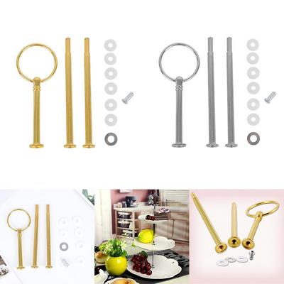 Подставка для торта с ручкой, стержень, 3-х уровневый поднос, аксессуары для свадьбы