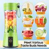 New Mini Portable Blender Bottle USB 6 Blades Fruit Fresh Juicer Smoothies Mixer Machine Crusher Food Processor for Kitchen