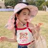With Whistle Summer Baby Hat Neck Ear Cover Kids Beach Caps  Outdoor Sports