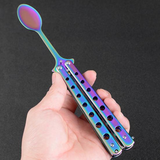 Набор вилок и ложек-бабочка из нержавеющей стали, складные ложки и вилки-бабочки, набор столовых приборов для путешествий, кемпинга, охоты, барбекю, кухни