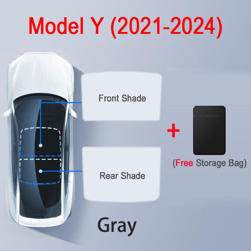 Солнцезащитный козырек люка для Tesla Model Y Juniper Model 3 2025 2025 Обновление Ледяная ткань Пряжка Солнцезащитные шторки Стеклянная крыша Передний Задний Люк