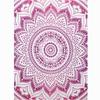 BLESS INTERNATIONAL Индийская традиционная мандала хиппи настенное украшение, хлопковый гобелен омбре покрывало в стиле бохо (Розовый/Белый)
