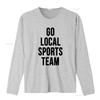 Womens Go Local Sports Team Generic T Shirt Black vintage Washed homme Breathable Top For Everyday Wear Stretched