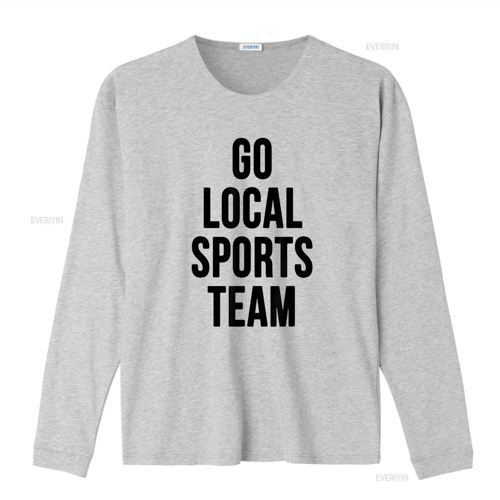 Womens Go Local Sports Team Generic T Shirt Black vintage Washed homme Breathable Top For Everyday Wear Stretched