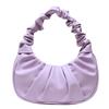 Fashion Pleated Handle Bags For Women Solid Color Cloud Bags PU Leather Shoulder Bags Armpit Bag Leisure Girls Small Tote Casual
