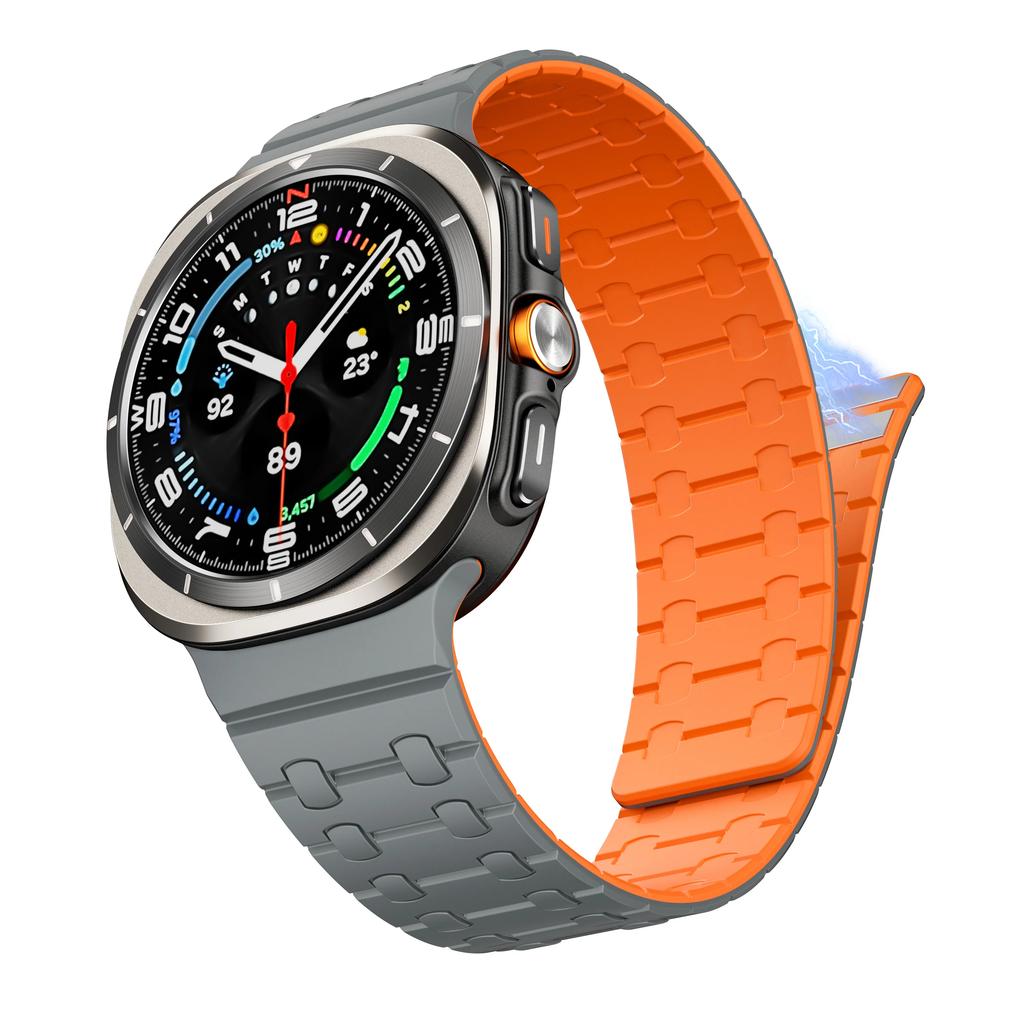 Магнитный силиконовый ремешок для Samsung Galaxy Watch Ultra 47mm Ремешок для samsung ultra 7 47 galaxy 47MM Мужской спортивный браслет