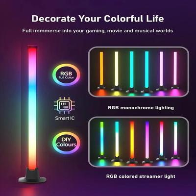 RGB Пикап RGB Светодиодная световая панель Умные USB-питаемые Световые полосы под музыкальный ритм Световая музыка Синхронизация ритма Освещение для атмосферы Освещение для киберспорта