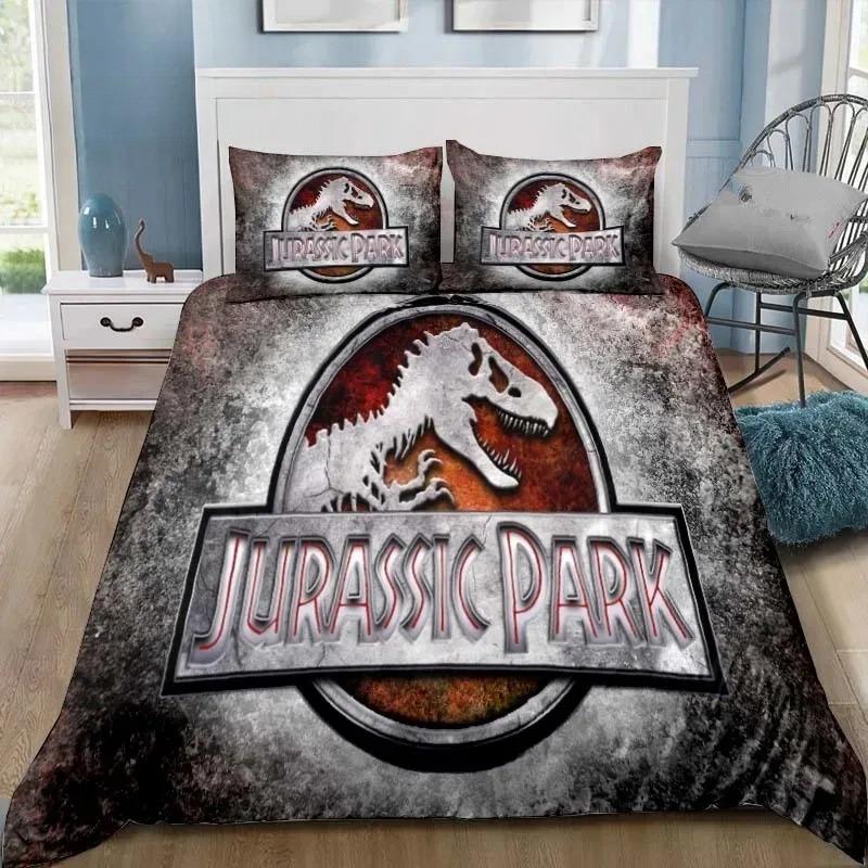 Dinosaur Jurassic Park 3D Print Bedding Collection Single Twin Full Queen King Size Bed Collection Adult Kid Bedroom Bedding Gift
