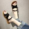 2024 Summer New Slippers Female Fashion Cross Strap Indoor Shoes Fashion Two Wear Sandals Slides Casual Outside Wear Flat Slides
