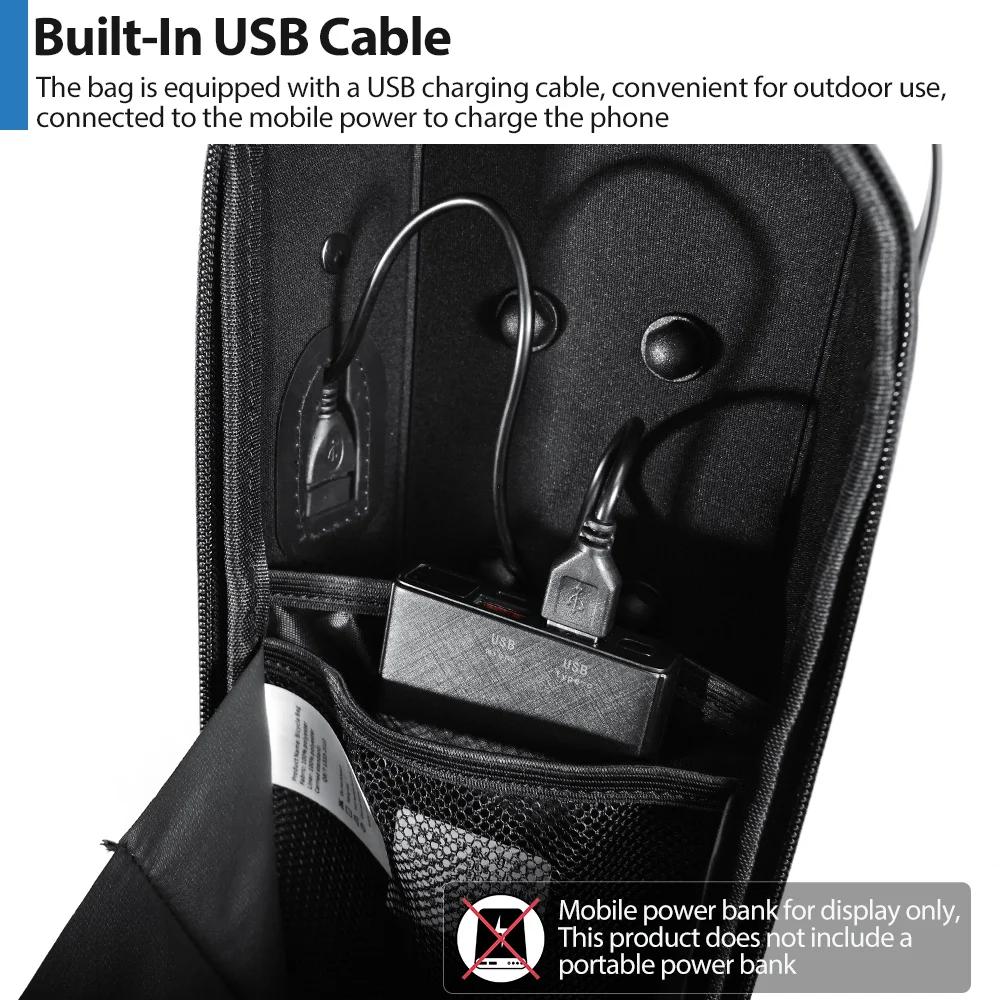 NEWBOLER 3л/5л Электросамокат Передняя сумка с USB-портом Водонепроницаемая Жесткая сумка из EVA Велосипедная сумка для переноски Аксессуары для хранения