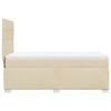 Box Spring Bed with Mattress Cream 90 x 190 cm Fabric