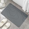 Bath Mat Super Absorbent Diatomite Floor Mat Non Slip SurfaceFast Drying Bathroom Rug Easy To Clean Door Mat