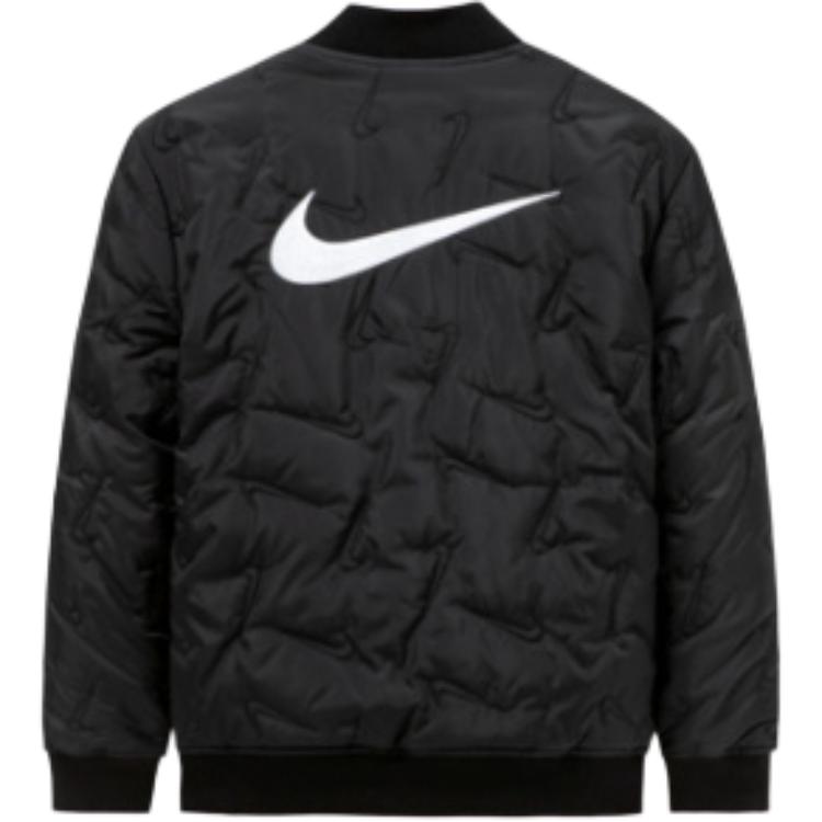 Nike Хлопковая куртка Повседневная круглая горловина Длинные рукава Детские куртки Черный NY2142010GS-002