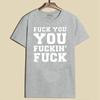 ZIMOXUAN Women Fashion Fuck You You Fucking Letter Print Casual Short Sleeve T-Shirt